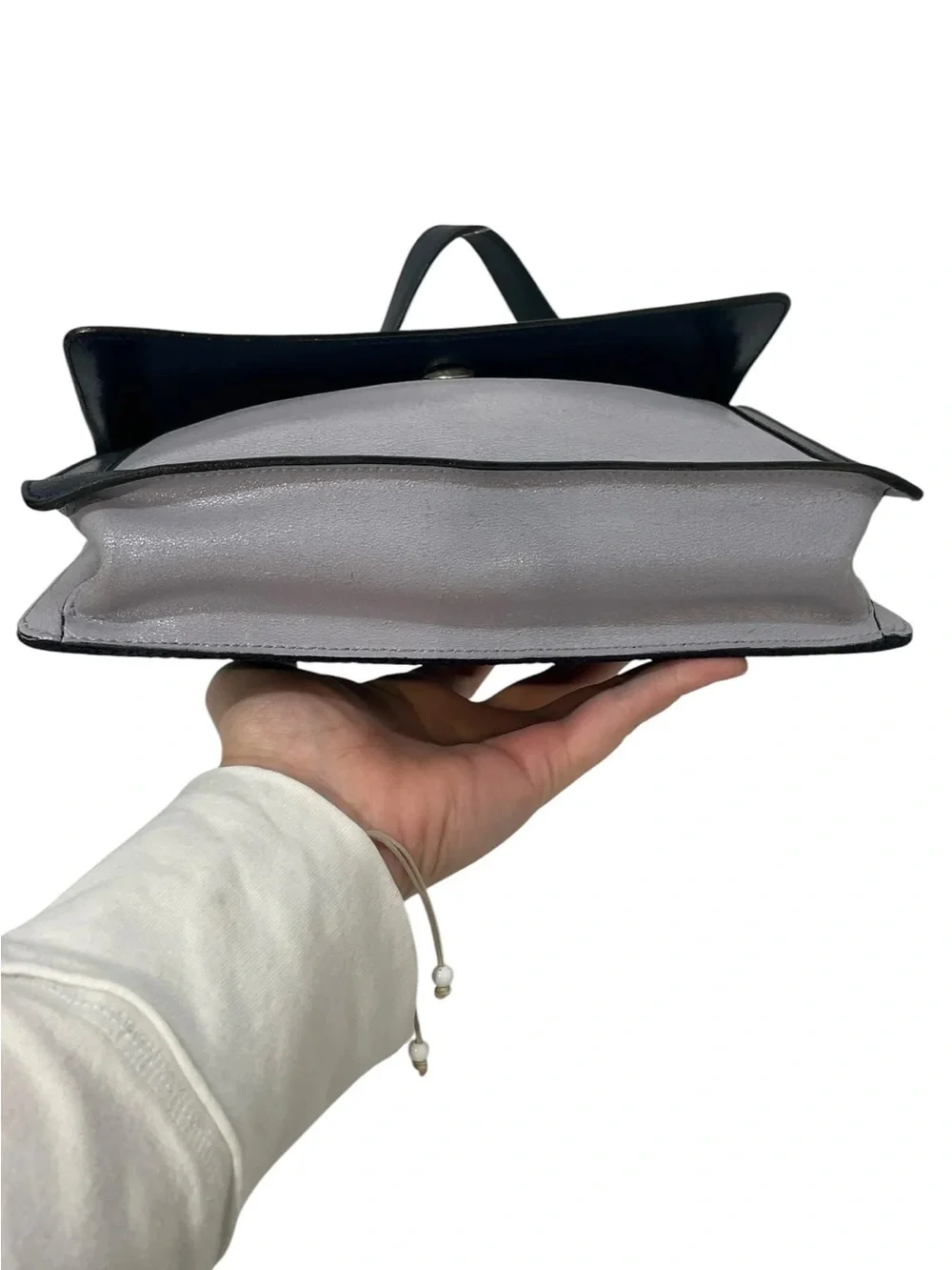 Miu Miu Two-Tone Shoulder Bag in Light Gray and Black